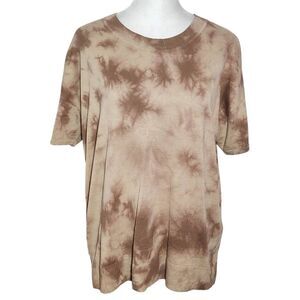 Banana Republic Tan Dyed Short Sleeve Knit Top Size Large Brown Dyed Sweater